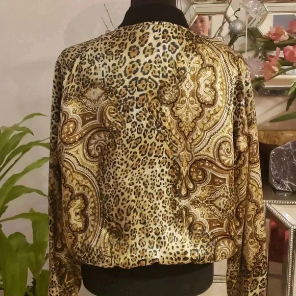 silk bomber jacket size L - Picture 6 of 7